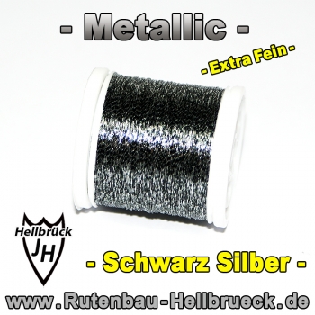 Metallic Bindegarn - Fein - Farbe: Schwarz-Silber - Allerbeste Qualität !!!